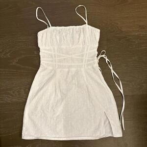 white corset mini dresss